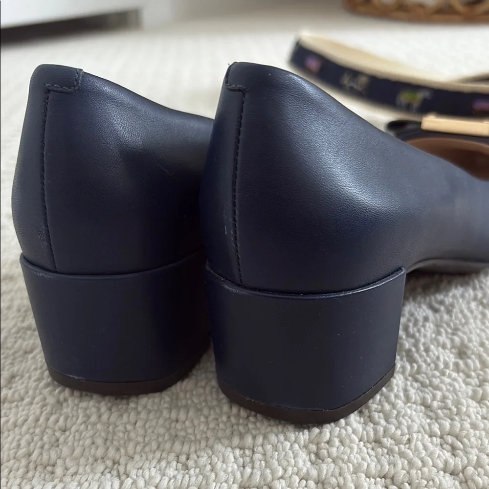 Cole Haan Women's Navy Tally/Tali Pumps with Gold Accents - Picture 5 of 10